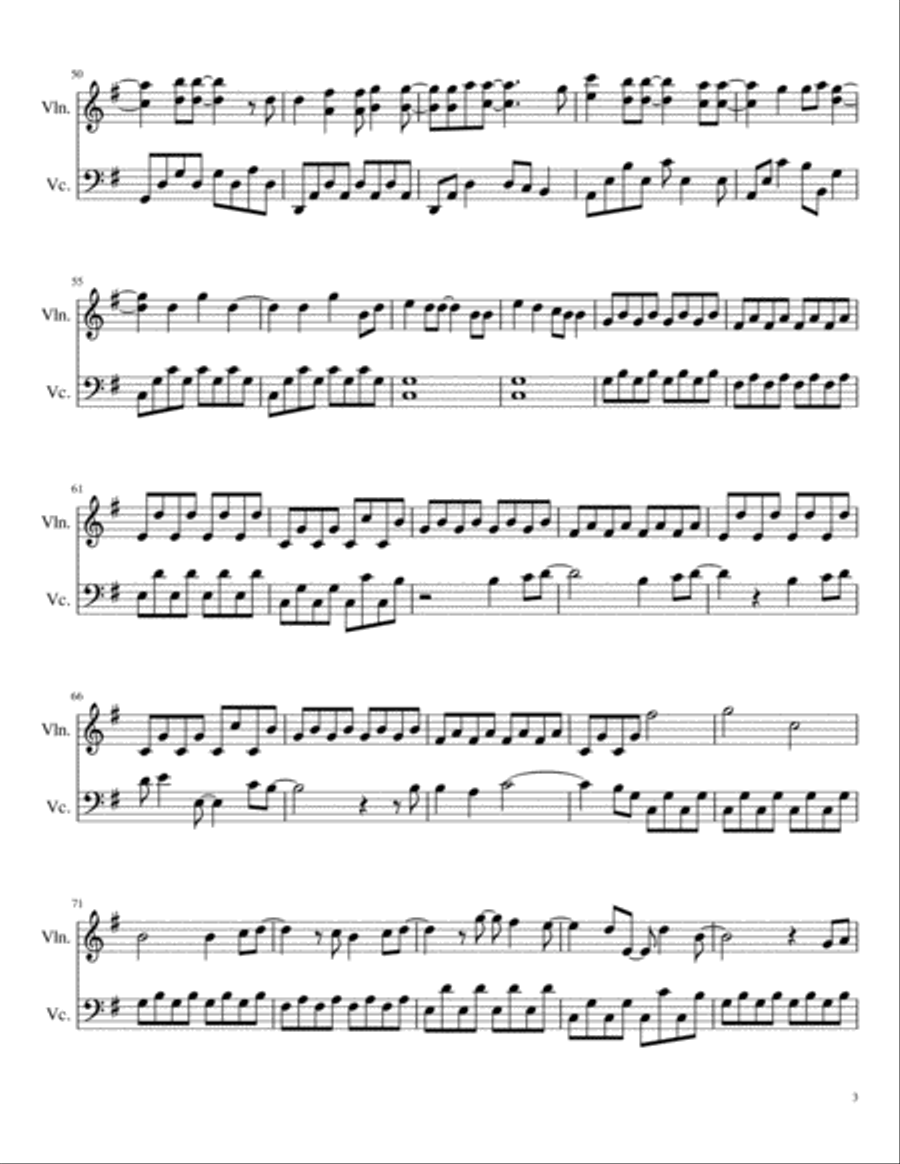 A Million Dreams String Duet scores gallery preview page 3