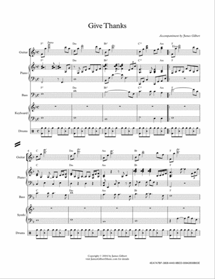 Give Thanks Large Ensemble scores gallery preview page 2