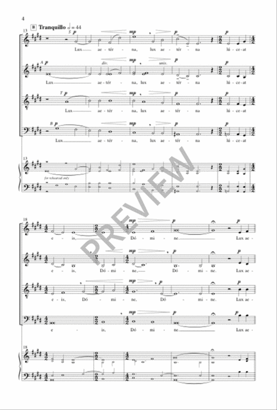 Lux Aeterna Lux Aeterna 4-Part scores gallery preview page 5