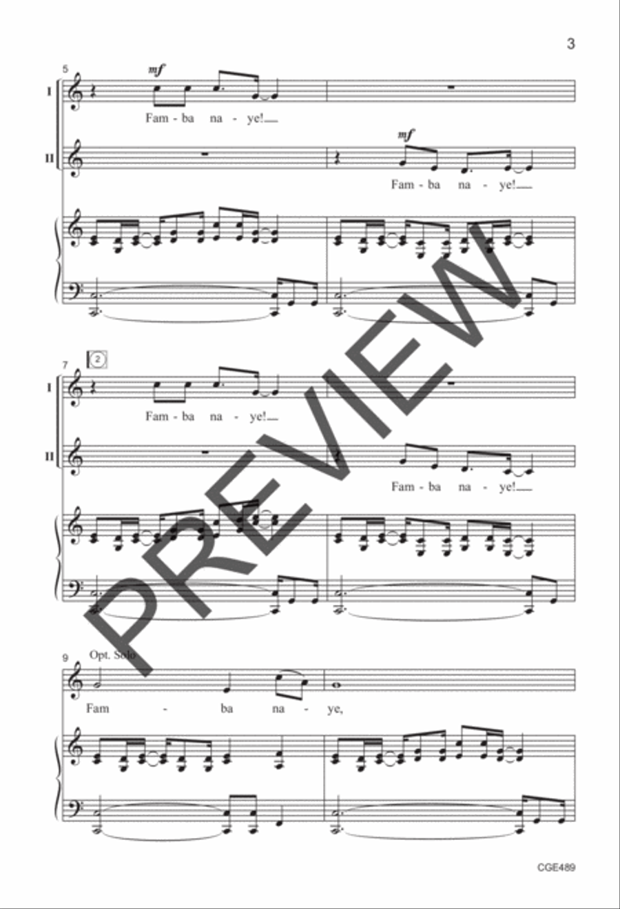 Famba Naye - Two-part Famba Naye - Two-part Choir scores gallery preview page 3