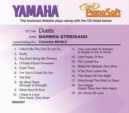 Barbra Streisand - Duets - Piano Software