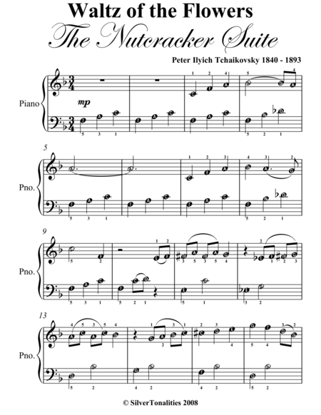Waltz of the Flowers Nutcracker Suite Easiest Piano Sheet Music