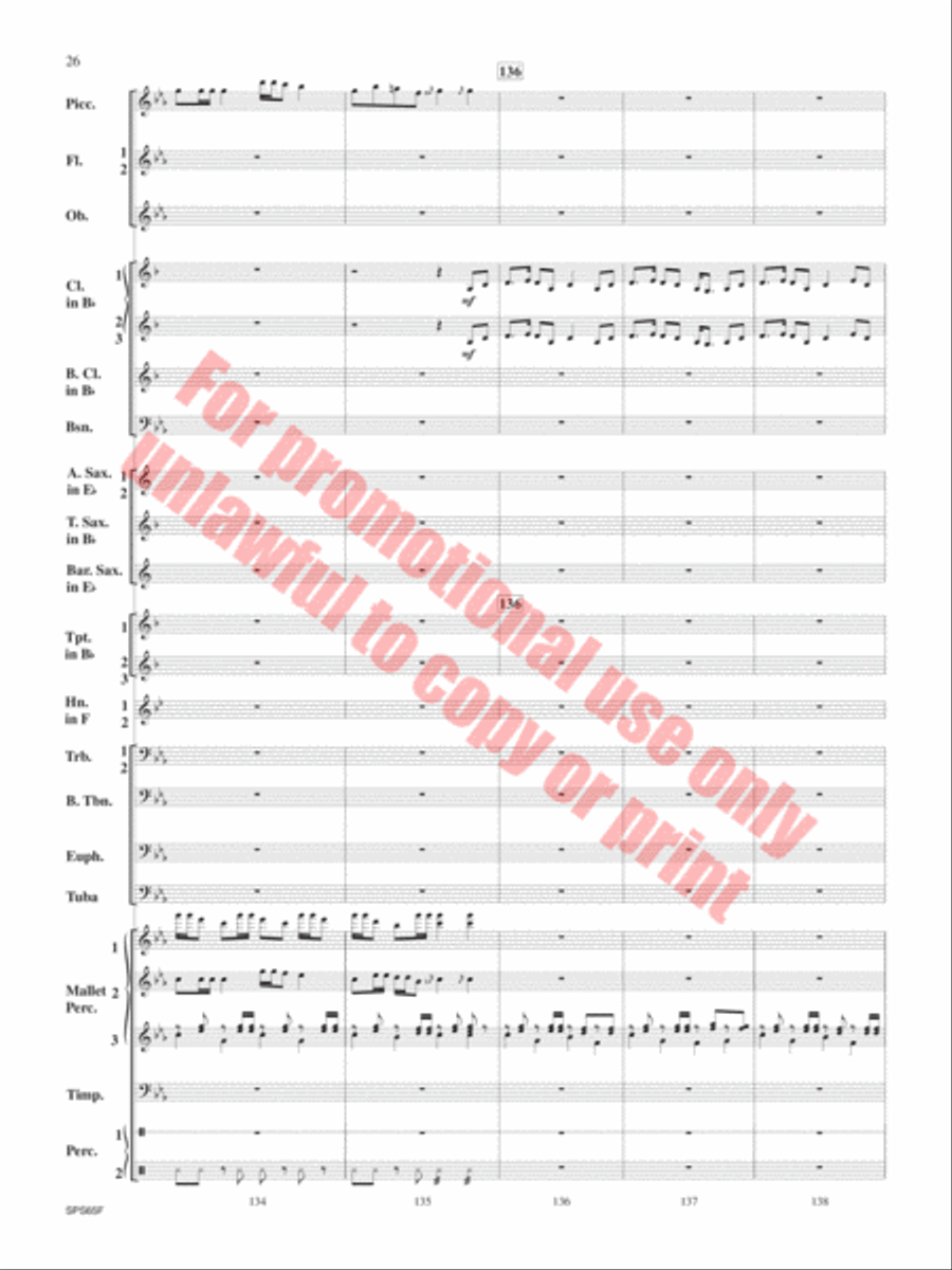 Rain and Snow on the Cedar Cliffs Concert Band scores gallery preview page 27