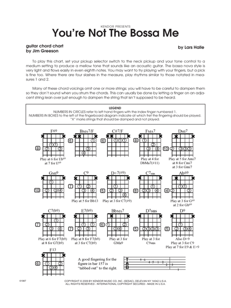 You're Not The Bossa Me - Guitar Chord Chart