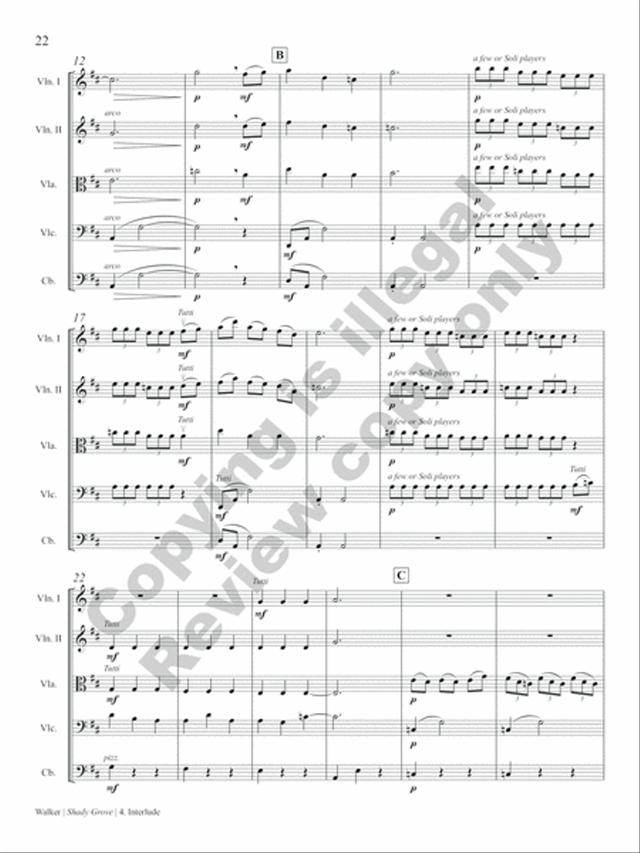 Shady Grove: and Other Songs from the Appalachian Mountains String Orchestra scores gallery preview page 11