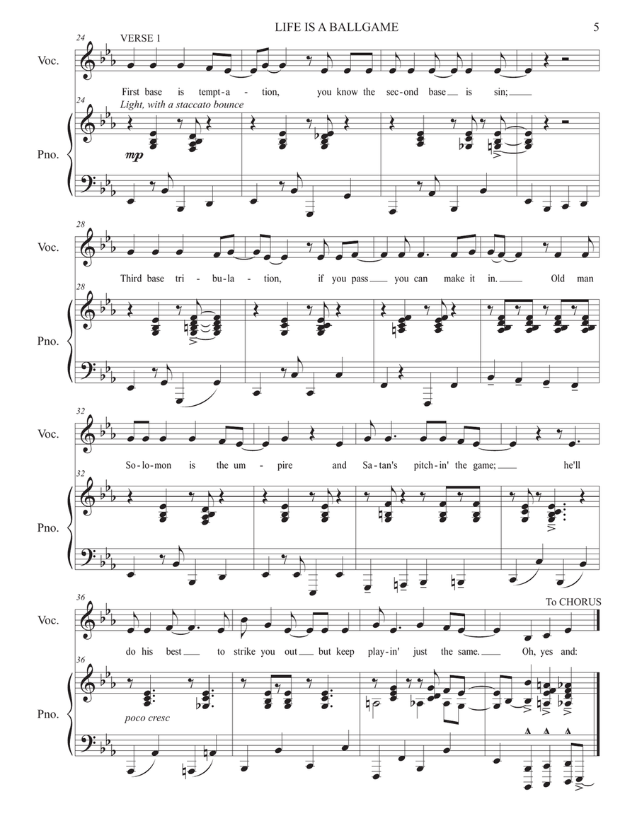 Life is a Ballgame Choir scores gallery preview page 5