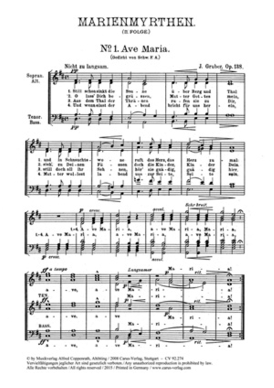 Marienmyrthen Marienmyrthen Score scores gallery preview page 1