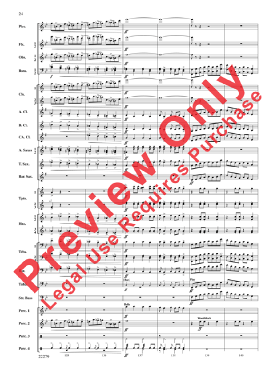 Bayou Breakdown Concert Band scores gallery preview page 25