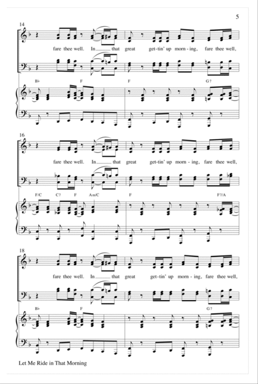 Let Me Ride In That Morning Choir scores gallery preview page 5