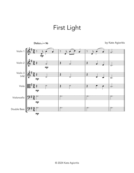 First Light - for String Orchestra image number null