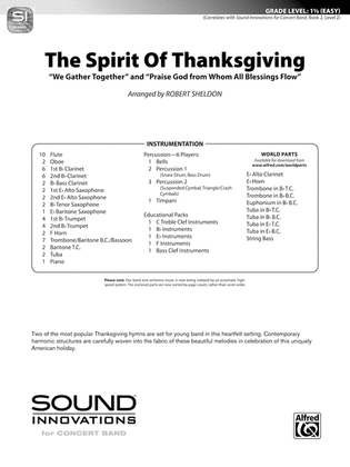 The Spirit of Thanksgiving: Score