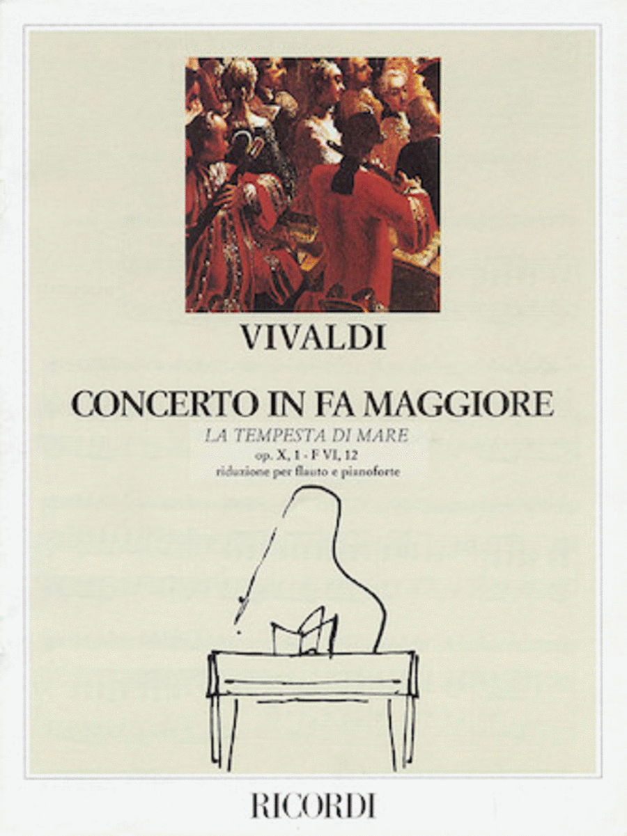 Concerto in F Major for Flute Strings and Basso Continuo “La tempesta di more” Op.10 No.1, RV433 Flute scores gallery preview page 1