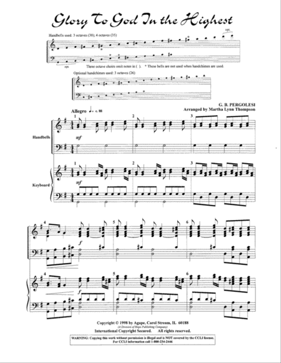 Glory to God in the Highest 4-Octaves scores gallery preview page 9
