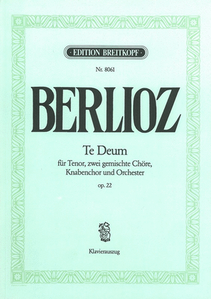 Book cover for Te Deum Op. 22