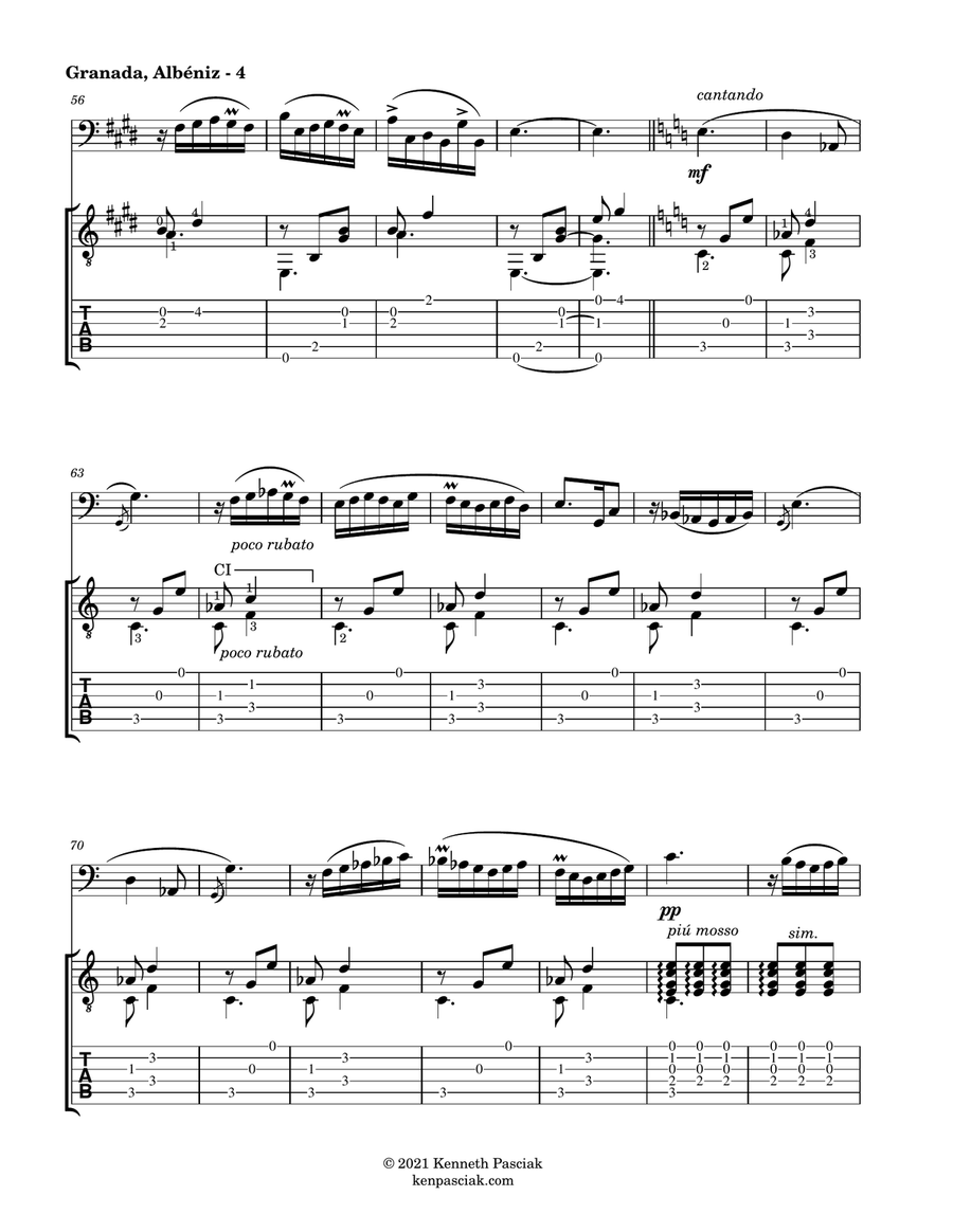 Granada (for Cello and Guitar) String Duet scores gallery preview page 6