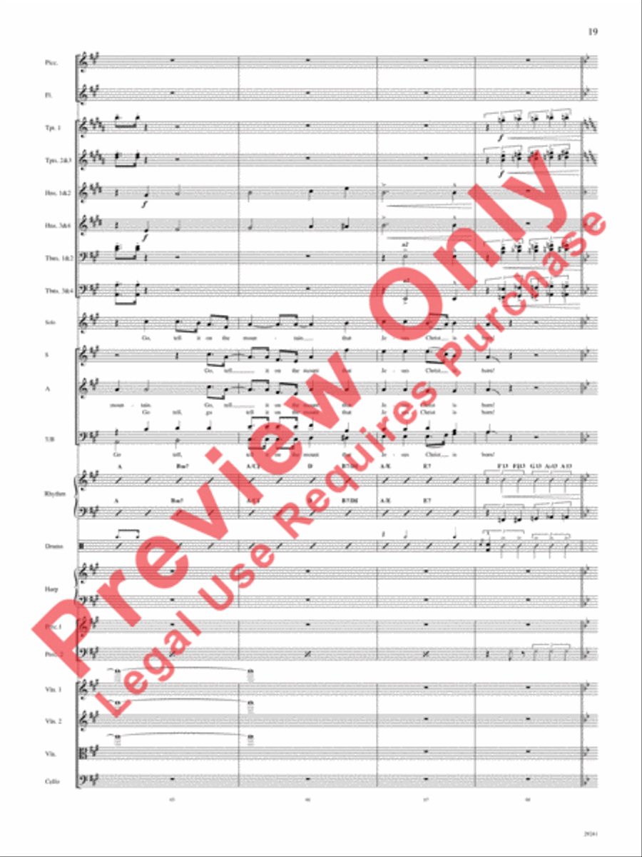 Go, Tell It on the Mountain Choir scores gallery preview page 19