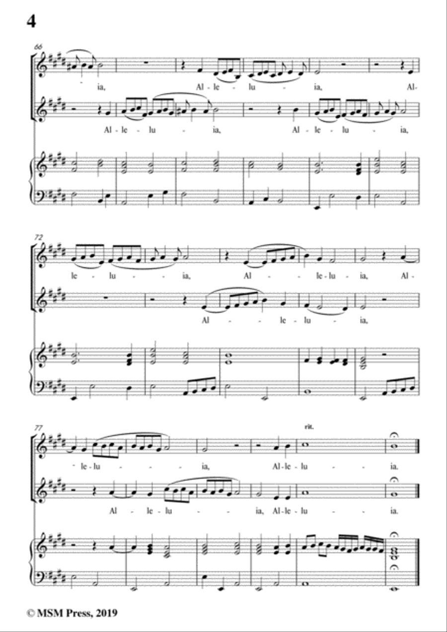 Leoni-Ecce annuntio vobis,in E Major,for two Voices&Piano SSA scores gallery preview page 6