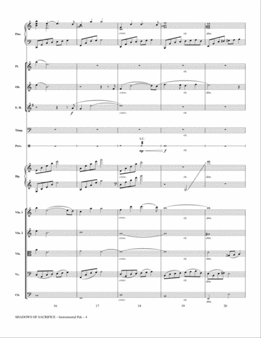 Shadows of Sacrifice - Full Score Choir scores gallery preview page 4