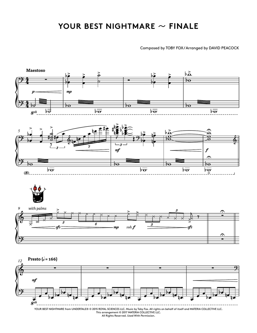 Your Best Nightmare ~ Finale (UNDERTALE Piano Collections 2) Piano Solo scores gallery preview page 2