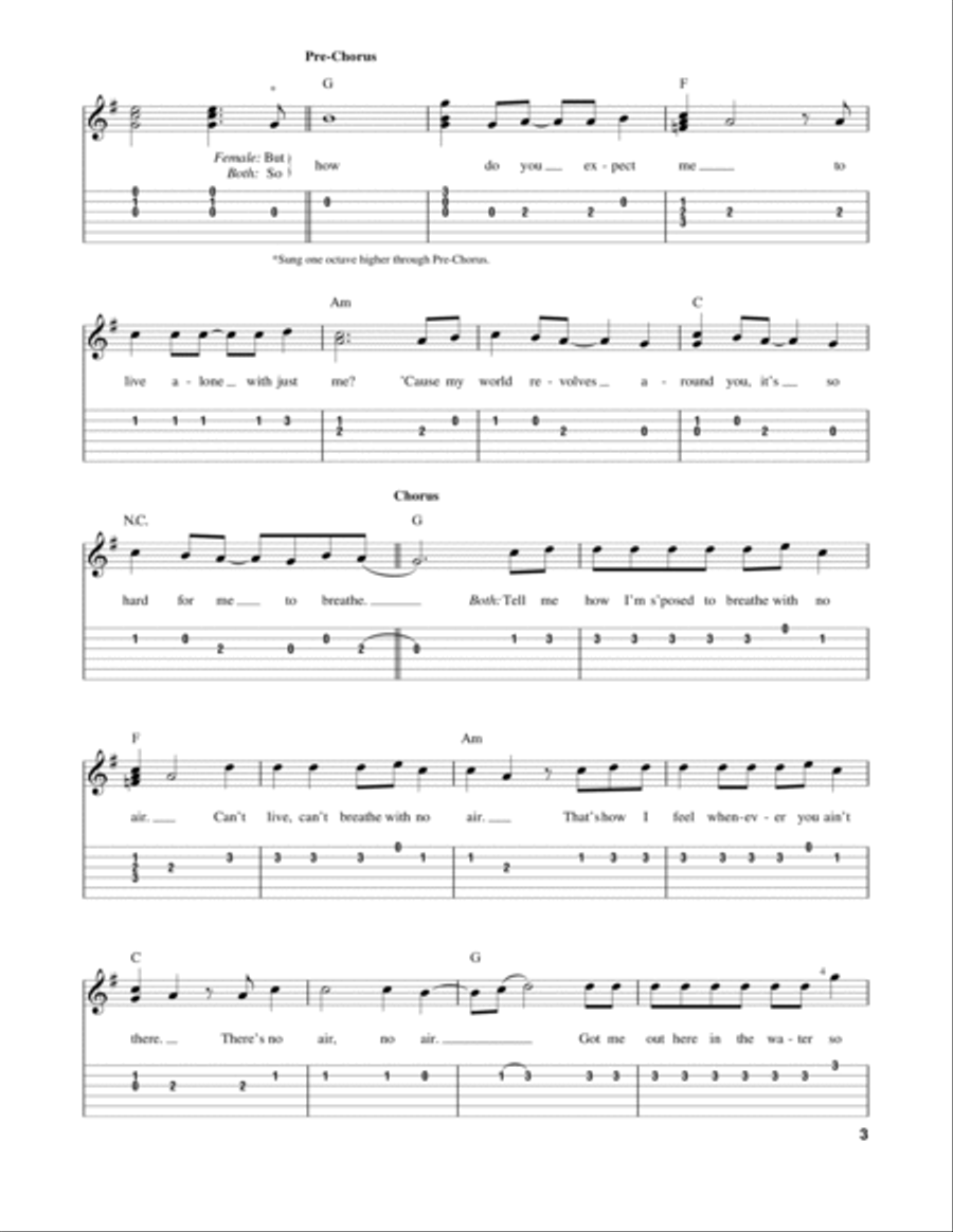 No Air Acoustic Guitar scores gallery preview page 3