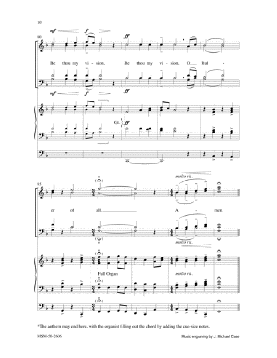 Be Thou My Vision 4-Part scores gallery preview page 6
