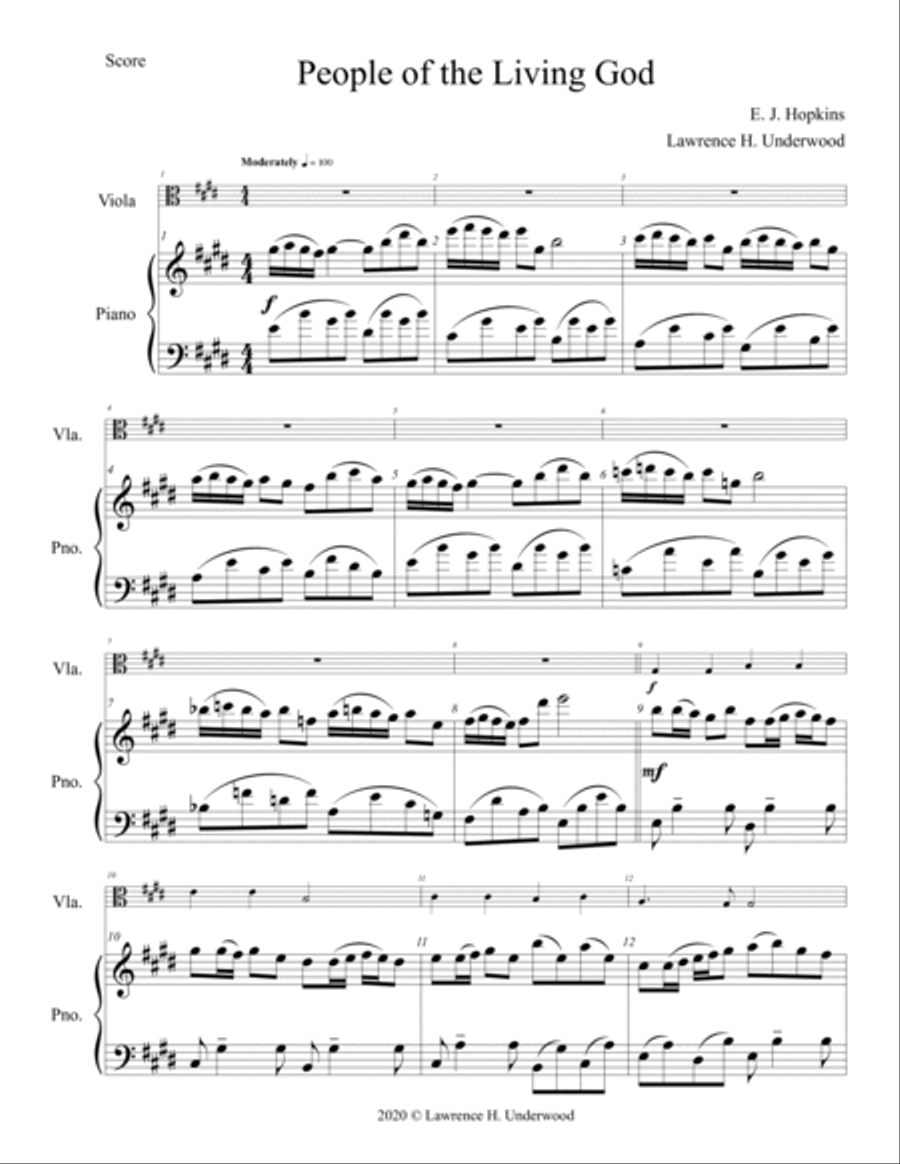 People of the Living God for Viola Viola scores gallery preview page 2