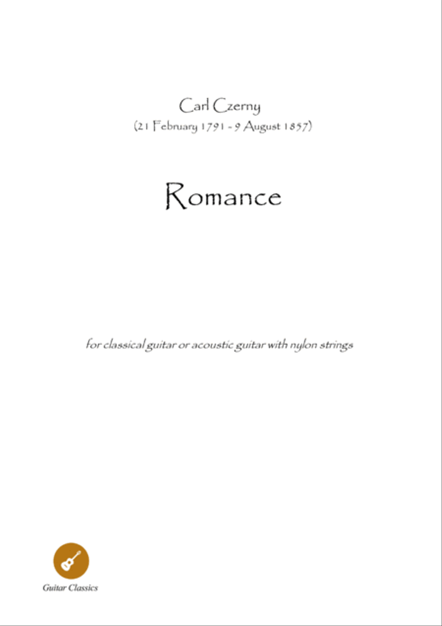 Guitar Classics Romance by Czerny Acoustic Guitar scores gallery preview page 1