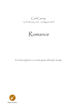 Book cover for Guitar Classics Romance by Czerny