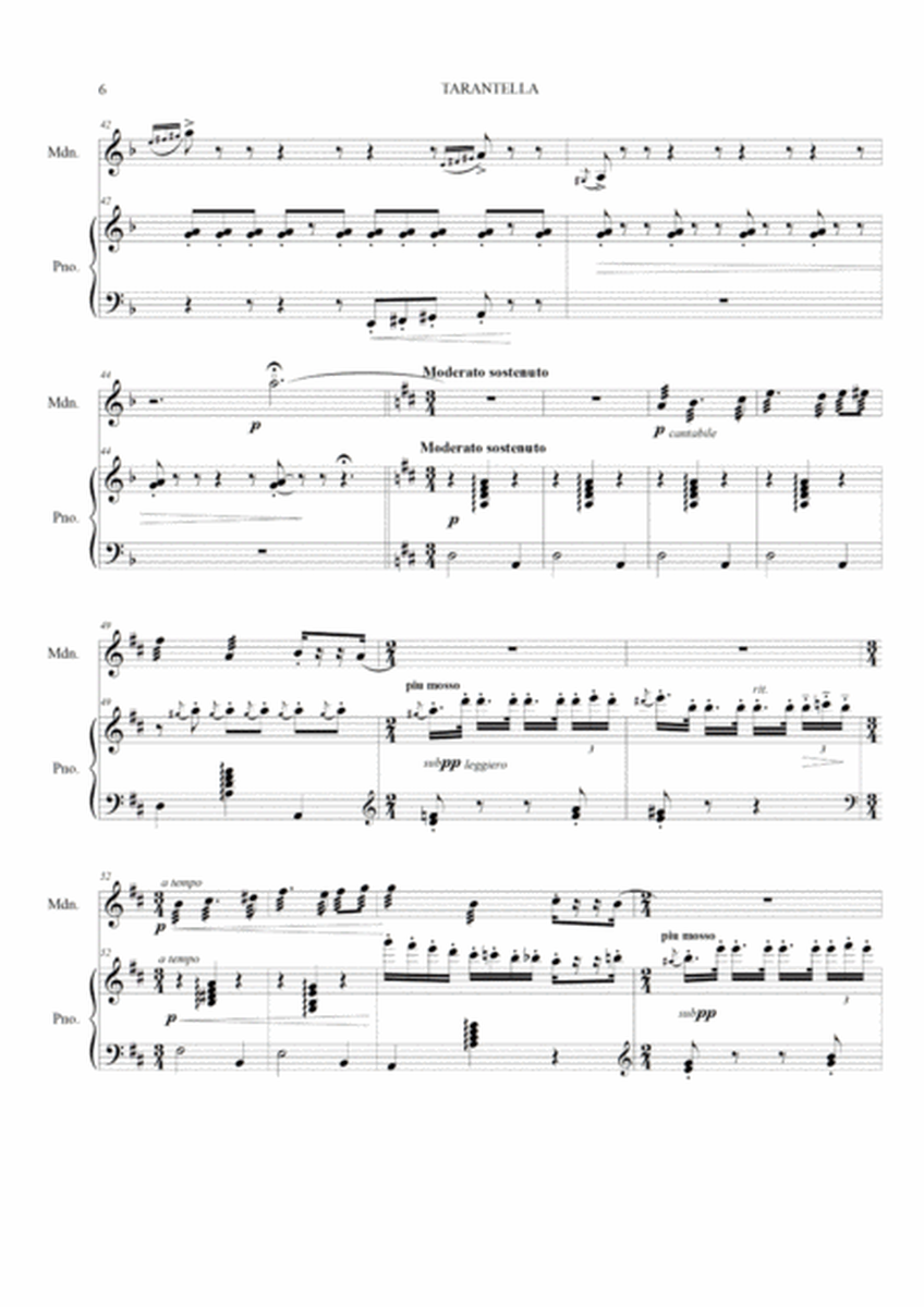 Tarantella for Mandolin and Piano image number null