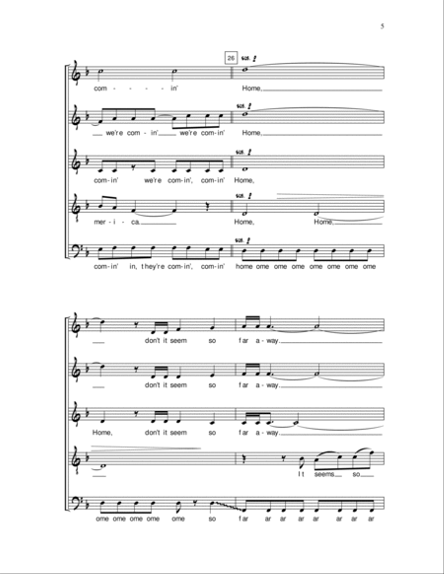 America (arr. Neil Diamond) SSATB scores gallery preview page 5