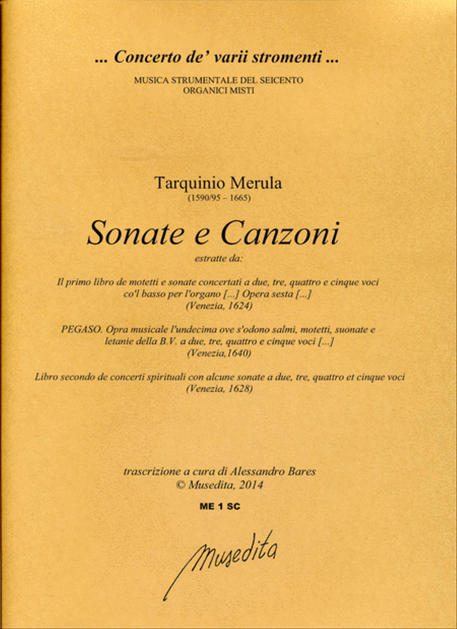 Sonate e canzoni estratte da raccolte vocali Violin scores gallery preview page 1