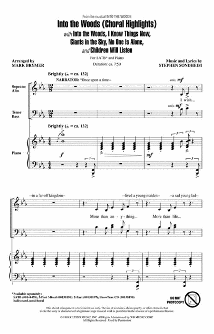 Into the Woods Into the Woods 4-Part scores gallery preview page 2