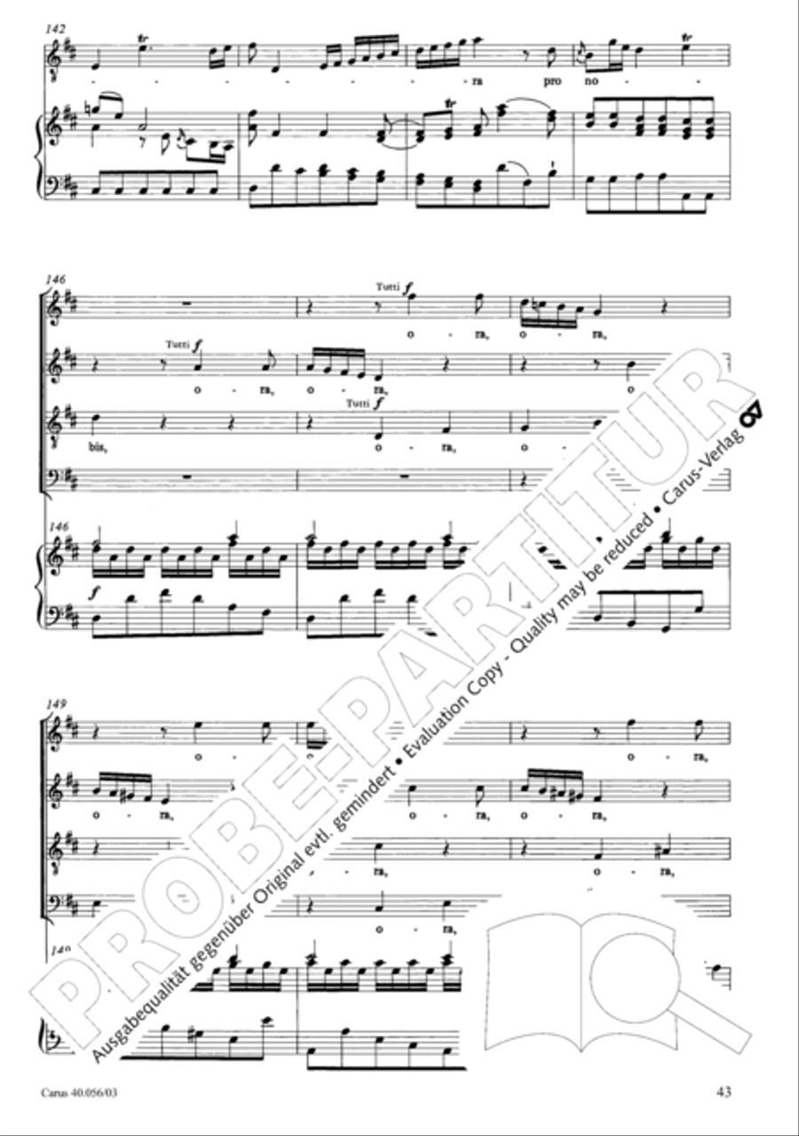 Litaniae Lauretanae B.M.V. in D 4-Part scores gallery preview page 44