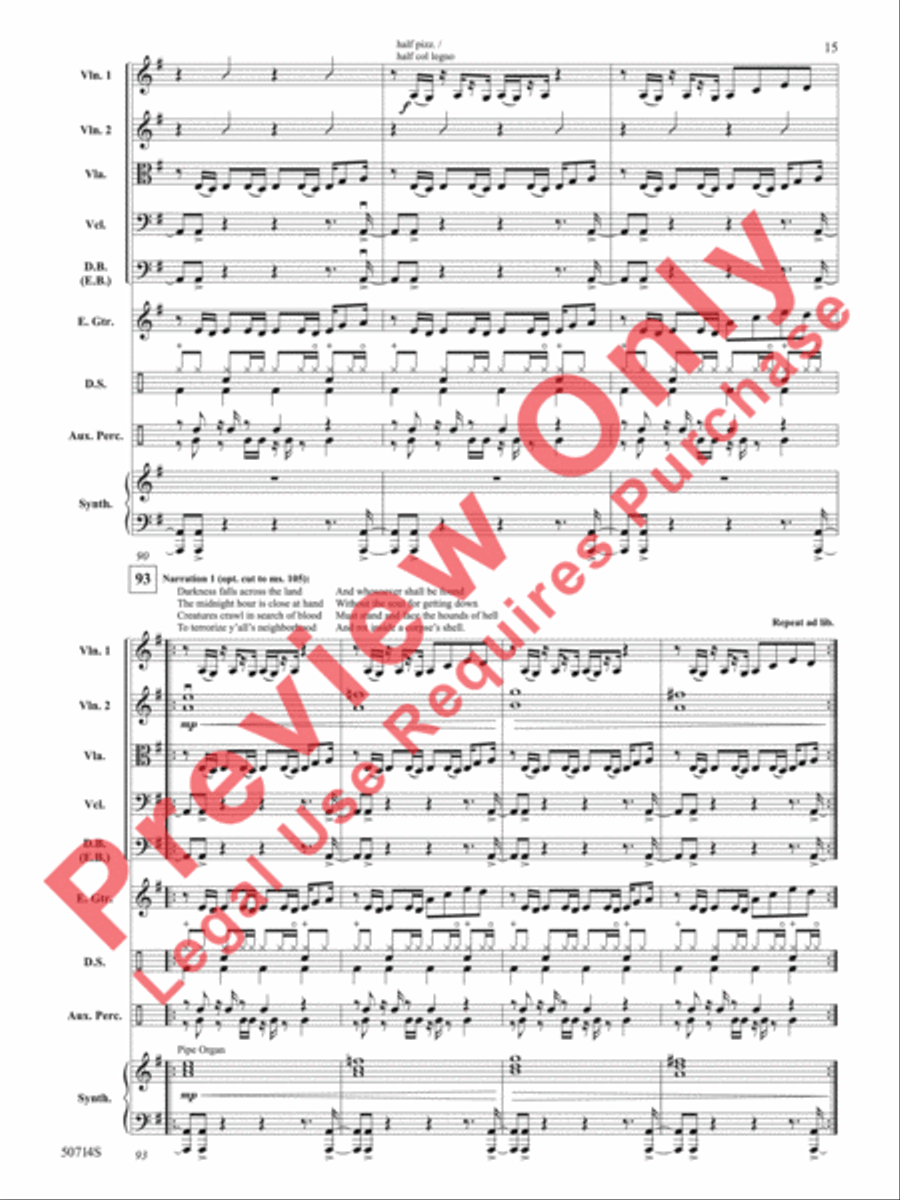 Thriller String Orchestra scores gallery preview page 16