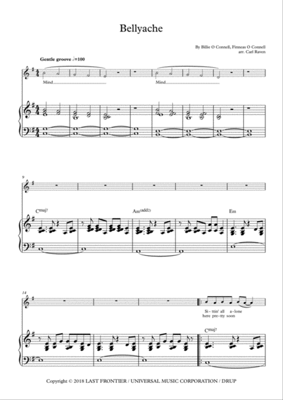 Bellyache Voice scores gallery preview page 1