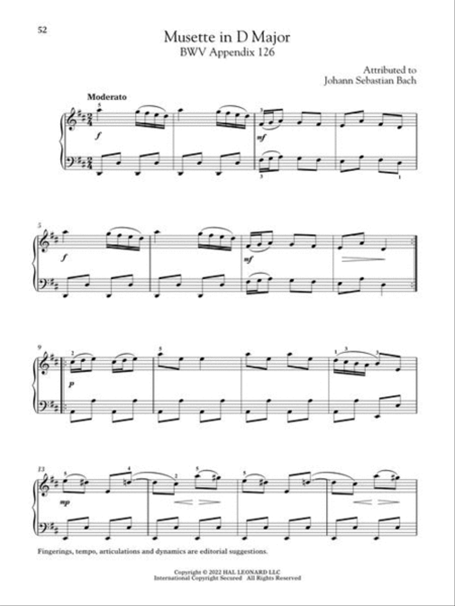 First 50 Bach Pieces You Should Play on the Piano Piano Solo scores gallery preview page 7