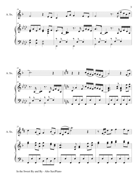 IN THE SWEET BY AND BY (Duet – Alto Sax and Piano/Score and Parts) image number null