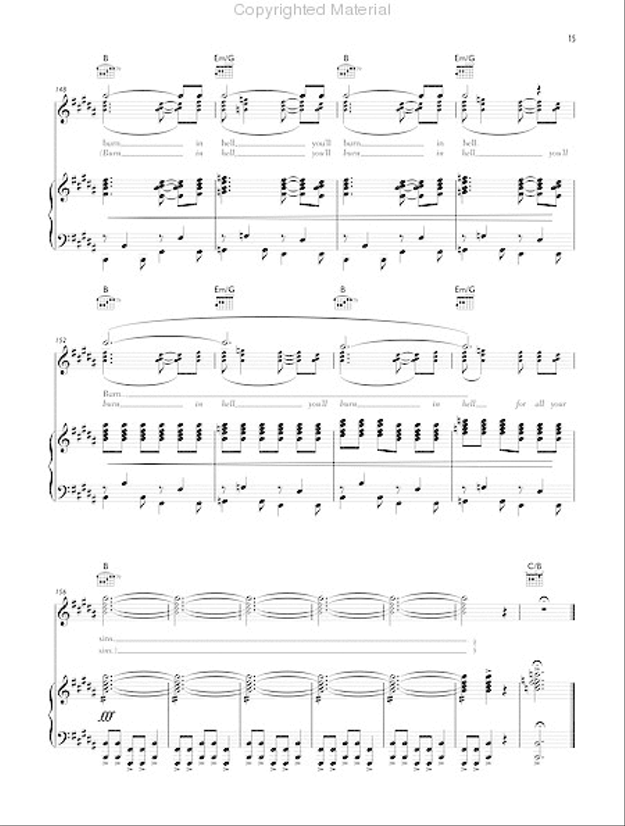 Muse - Black Holes and Revelations Piano, Vocal, Guitar scores gallery preview page 12