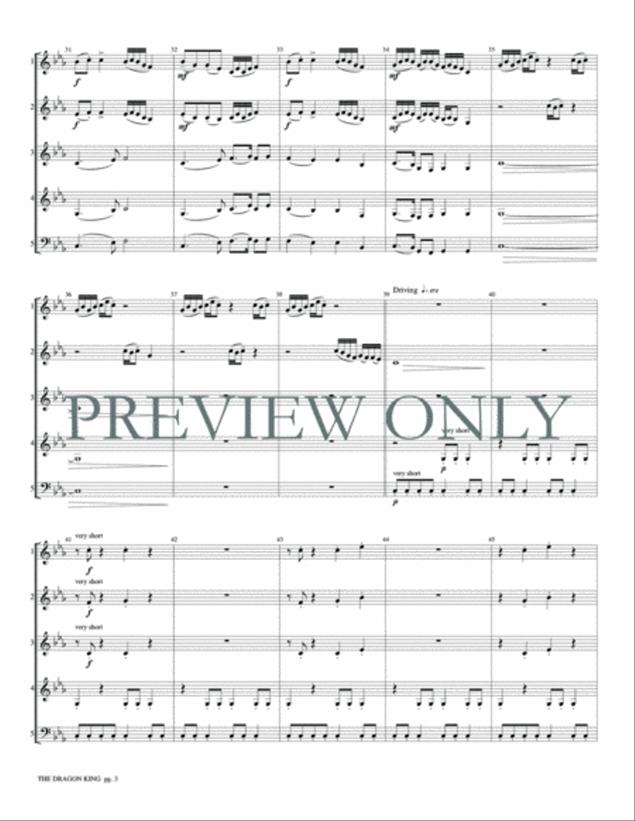 The Dragon King The Dragon King Woodwind Ensemble scores gallery preview page 5