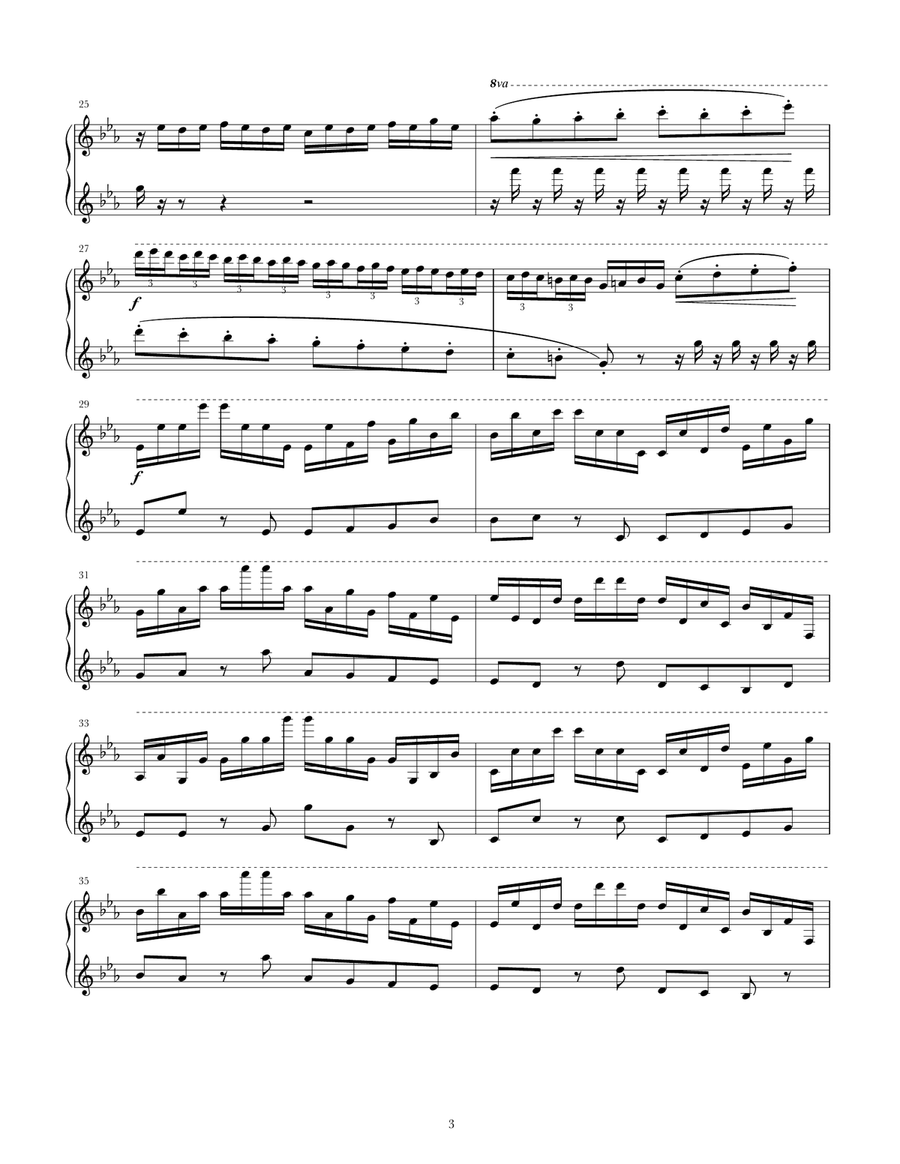 Ocean of Hope DUET for 4 hands Piano scores gallery preview page 4
