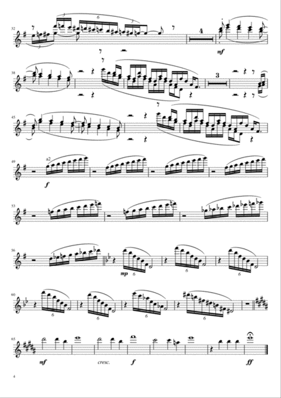 Magician's Fireball for alto saxophone & orchestra (Orchestral Part Scores) Full Orchestra scores gallery preview page 4