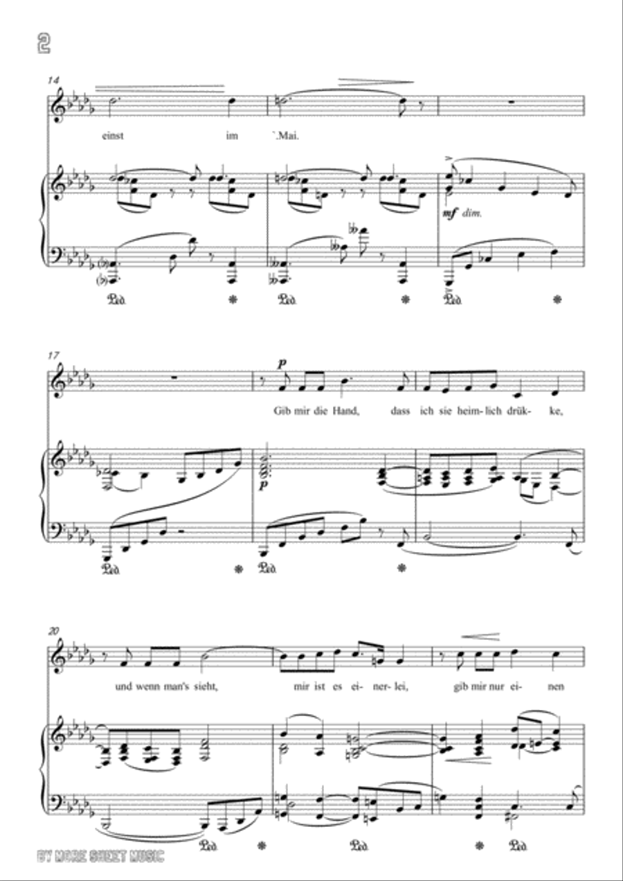 Richard Strauss-Allerseelen in D flat Major,for Voice and Piano Voice Solo scores gallery preview page 4