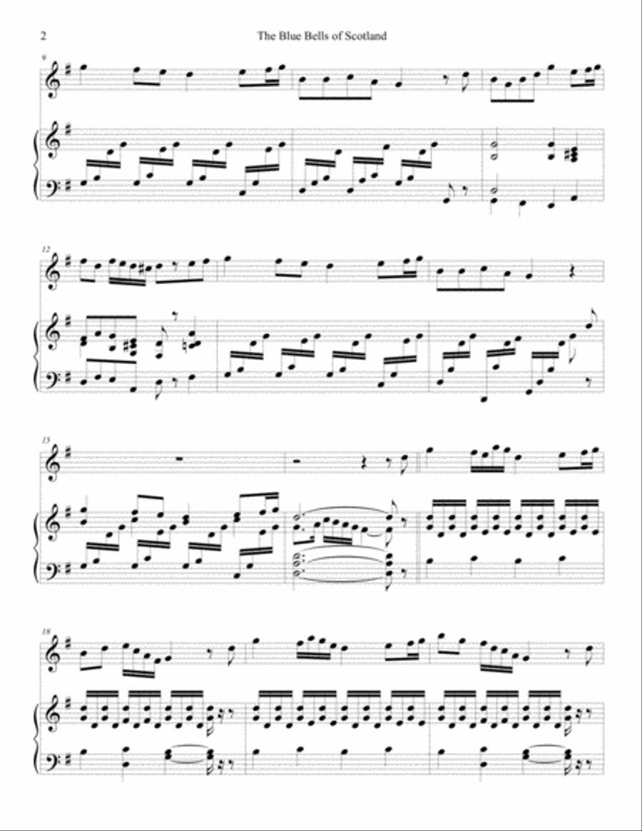 The Blue Bells of Scotland Woodwind Duet scores gallery preview page 2