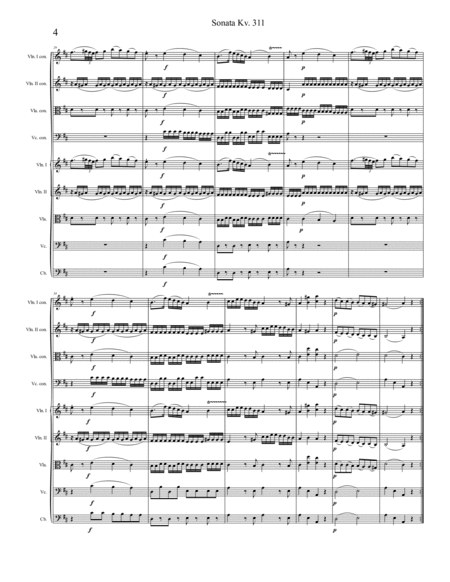 Mozart Sonata kv. 311 for String orchestra image number null