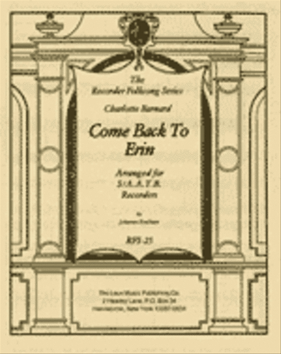 Come Back to Erin Recorder scores gallery preview page 1