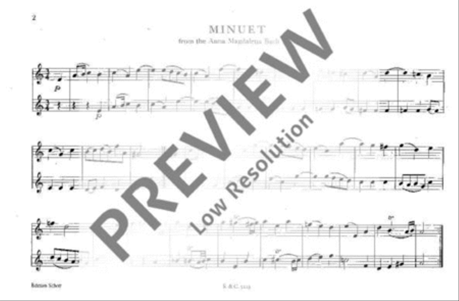 Movements by Bach Soprano Recorder scores gallery preview page 5