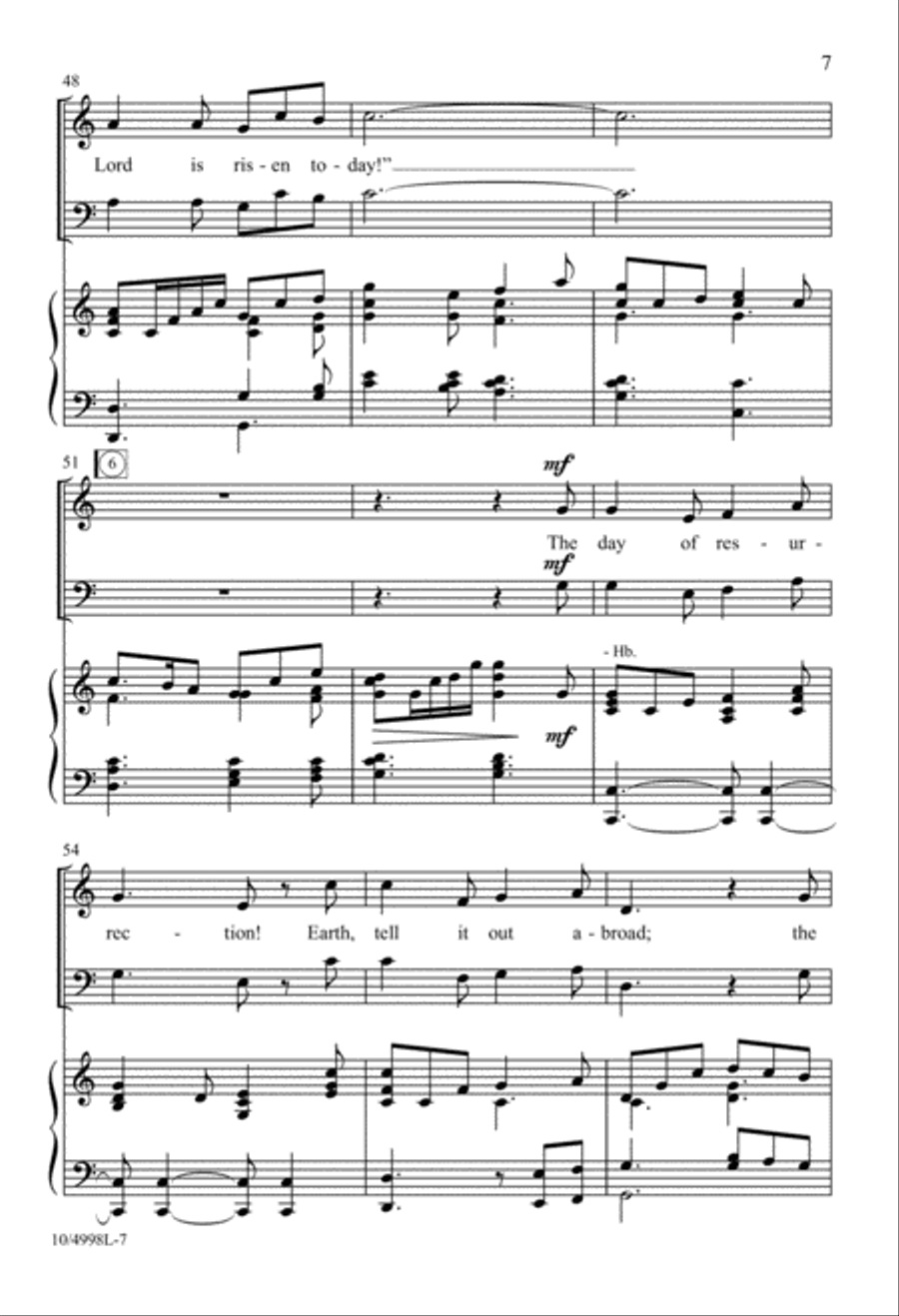 The Lord Is Risen Today! 3-Part scores gallery preview page 7