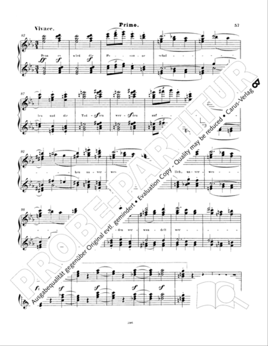 Ein Deutsches Requiem (German Requiem) Piano Duet scores gallery preview page 66