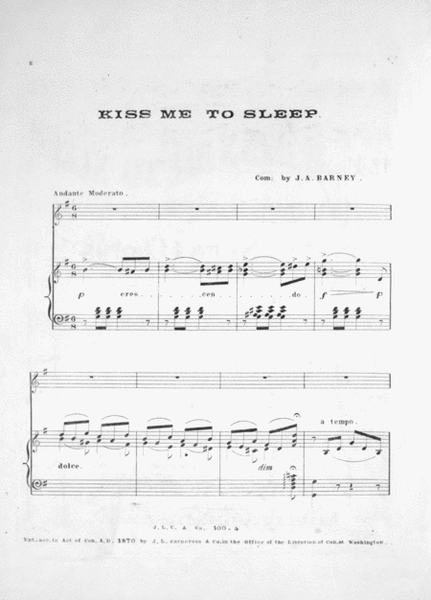Kiss Me To Sleep. Song & Chorus