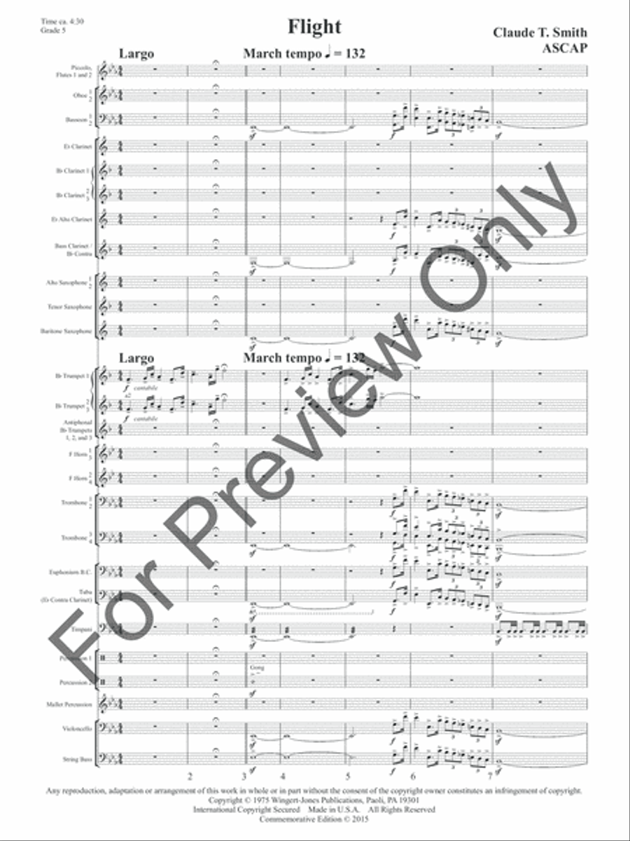 Flight (Score) Concert Band scores gallery preview page 4